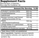 Memory Plus - Enhances Memory Retention and Clarity (Vegetarian) / 60 caps