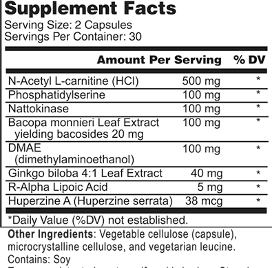 Memory Plus - Enhances Memory Retention and Clarity (Vegetarian) / 60 caps