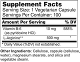 L-Arginine 500 mg Vegetarian (100 caps)